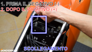 negativo batteria vespa